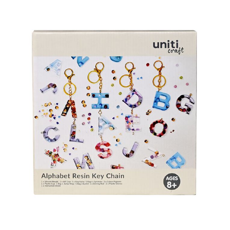 Uniti Alphabet Resin Key Chain