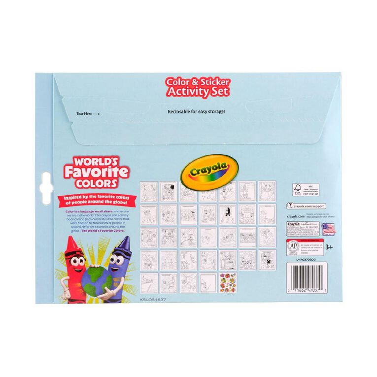 Crayola World's Favourite Colours Activity Set