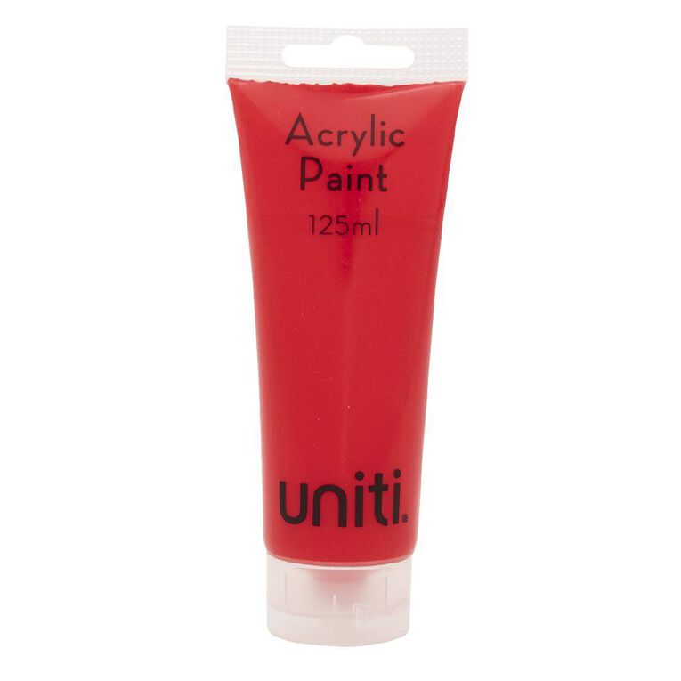 Uniti Acrylic Paint Tube Red 125ml