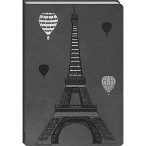 Faux Leather Journal: Balloons over Paris