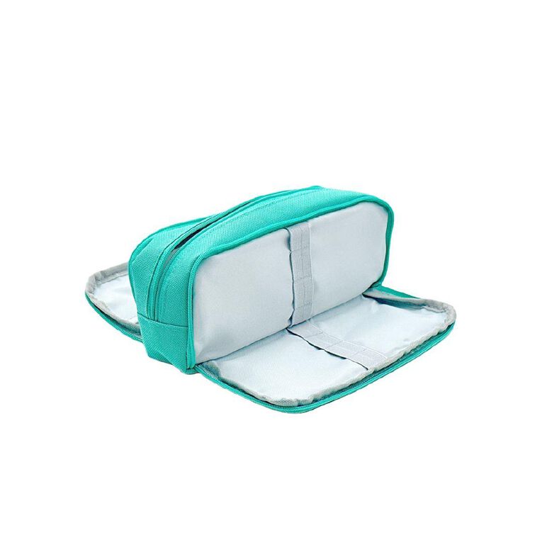 WS Pencil Case with 3 Zips Green