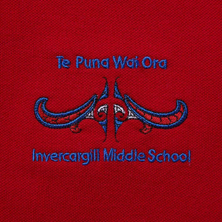 Schooltex Invercargill Middle School Long Sleeve Polo with Embroidery