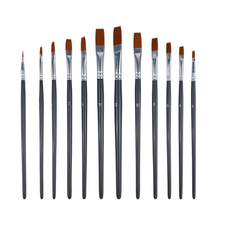 Uniti Paint Brush Flat 12 Pack