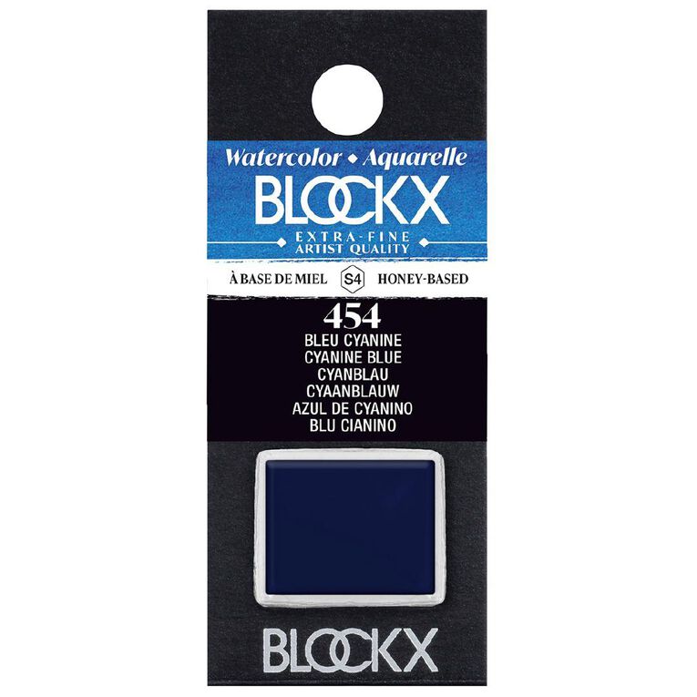 BLOCKX Watercolour Half Pan S4 454 Cyanine Blue