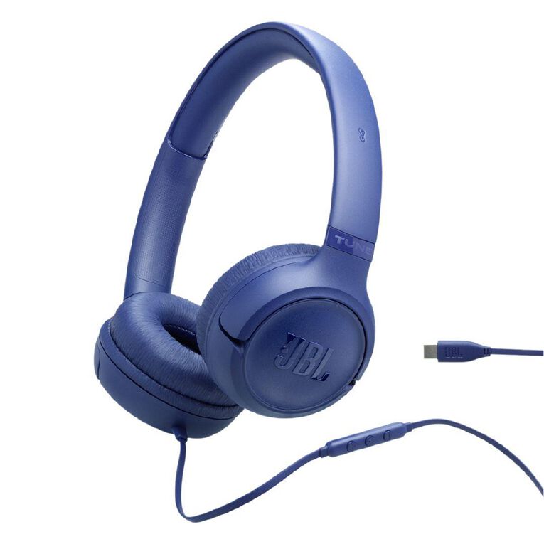 JBL JBL Tune 530 Wired USB-C On-Ear Headphones - Blue