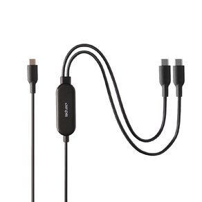 Tech.Inc 140W 2in1 USB-C Cable 1m Black