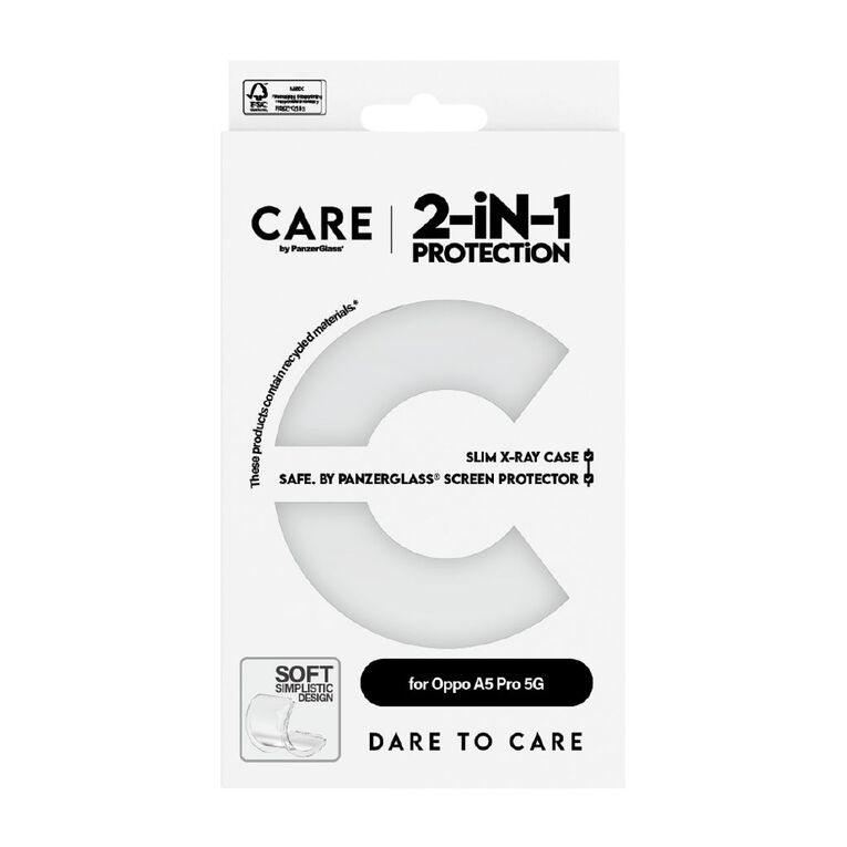 PanzerGlass CARE 2-in-1 Screen Protection Bundle For Oppo A5 Pro 5G