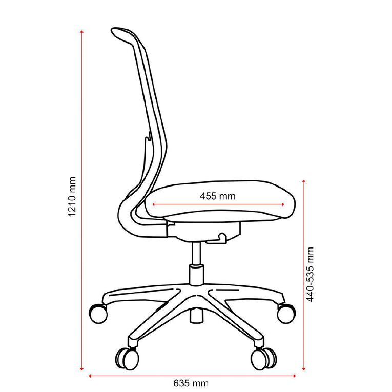 Buro Seating Elan Chair Lumbar Grey Mesh Seat Slide