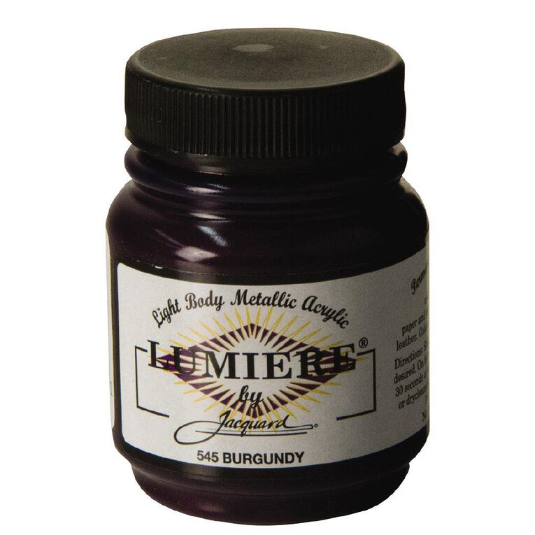 Jacquard Lumiere Acrylic Paint Burgundy 66.54ml