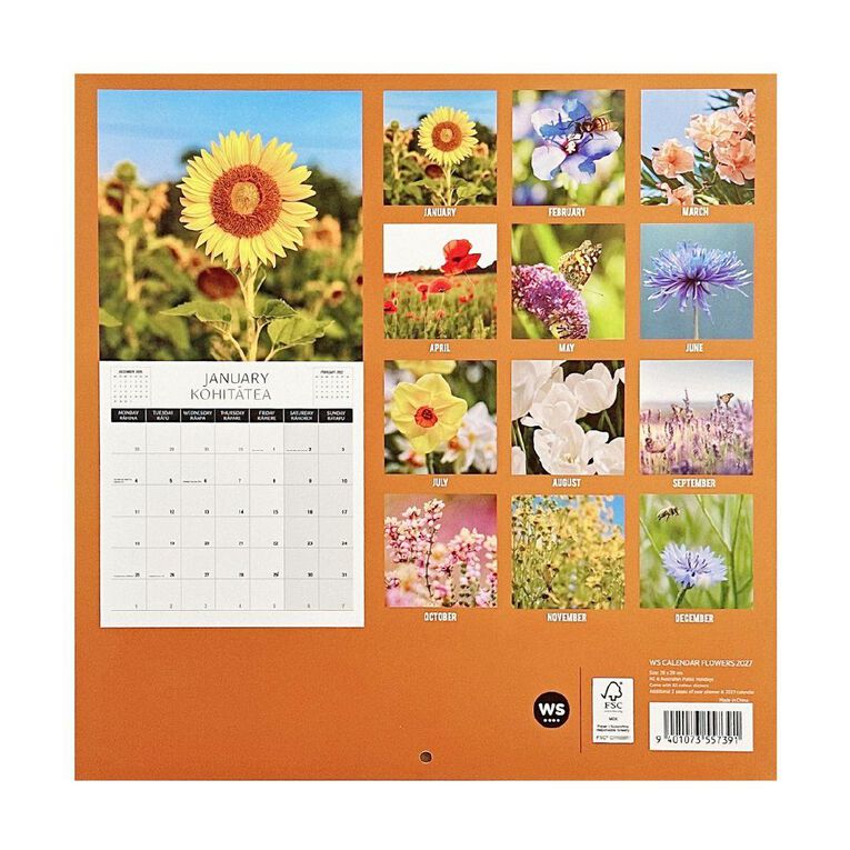 WS 2027 Calendar Flowers