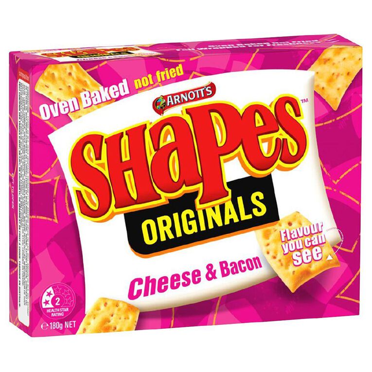 Arnott's Shapes Cheese & Bacon 180g