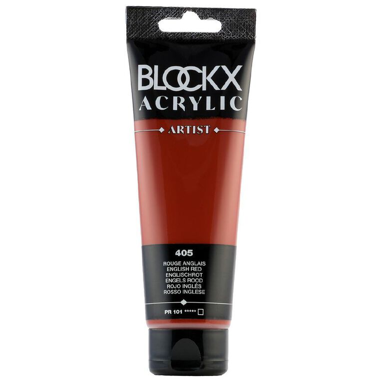 BLOCKX Acrylic Tube 120ml English Red Red