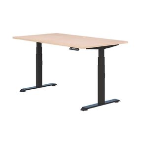 Accent Quick Ship Premium Electric Desk Black/Classic Oak 1500 x 800