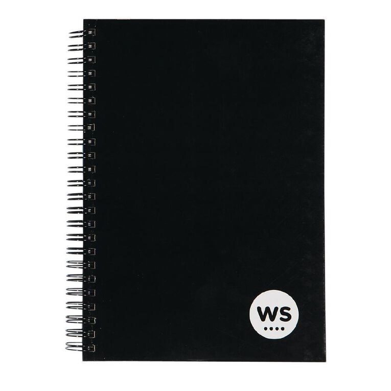 WS Notebook Wiro 200 Pages Hard Back Black A5