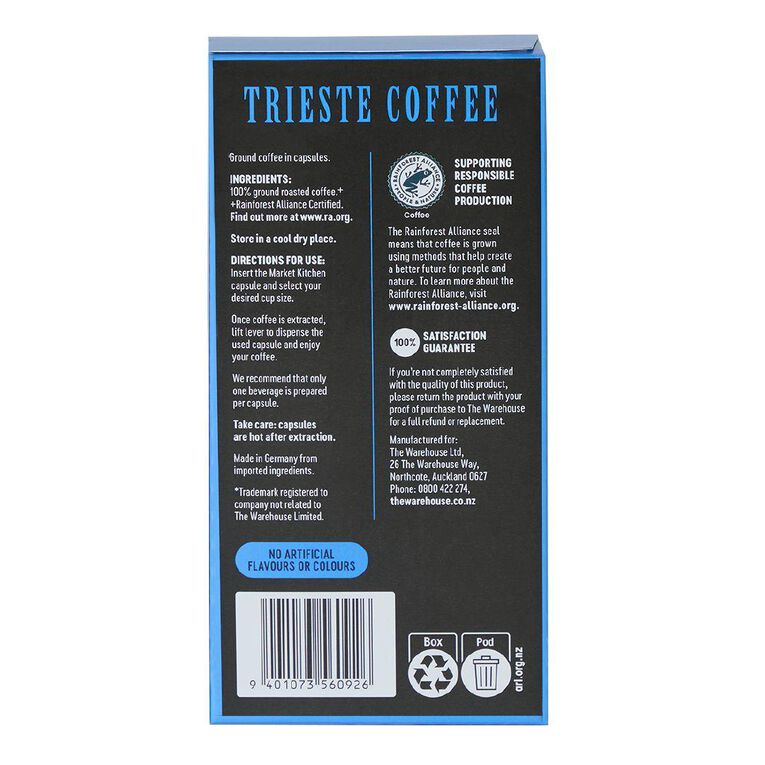 Market Kitchen Coffee Capsule Trieste 10 Pack