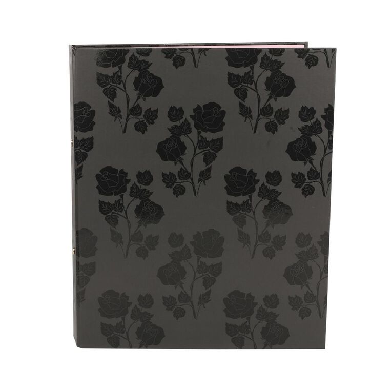 Uniti Stationery Urban Noir A4 Folder Black Roses