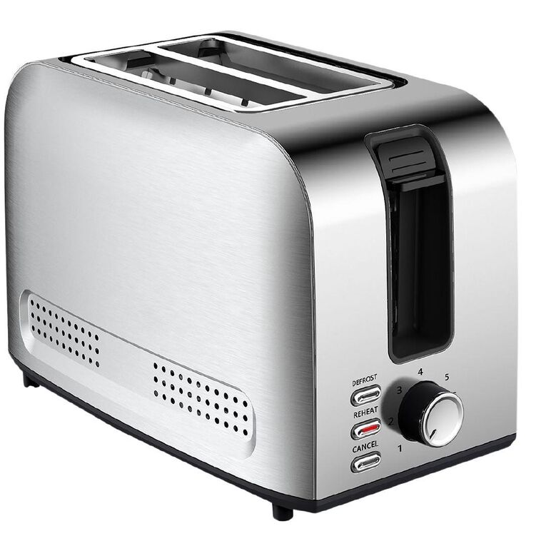 Living & Co 2 Slice Toaster Stainless Steel