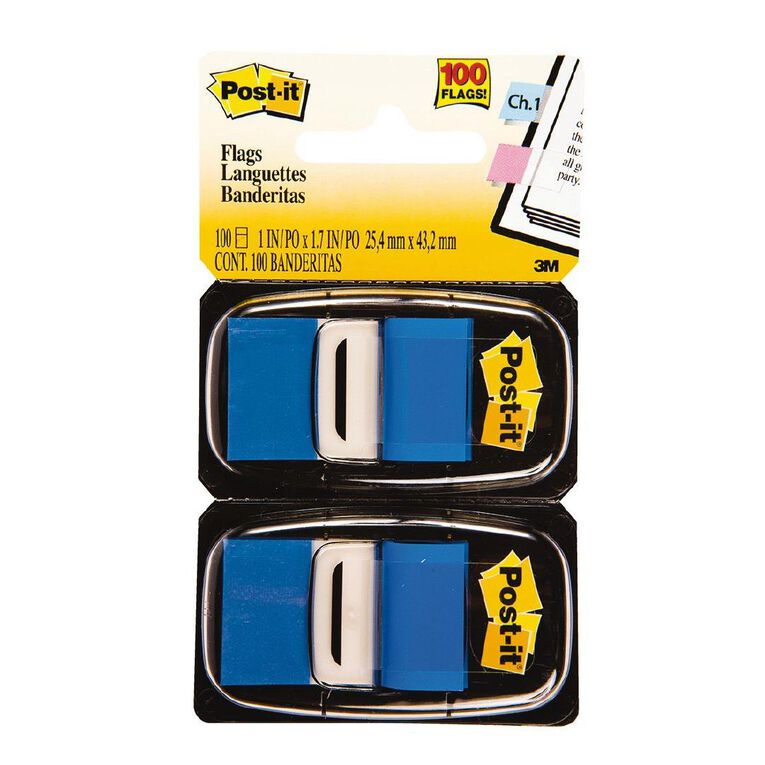 Post-It Flags Blue 2 Pack Blue Mid