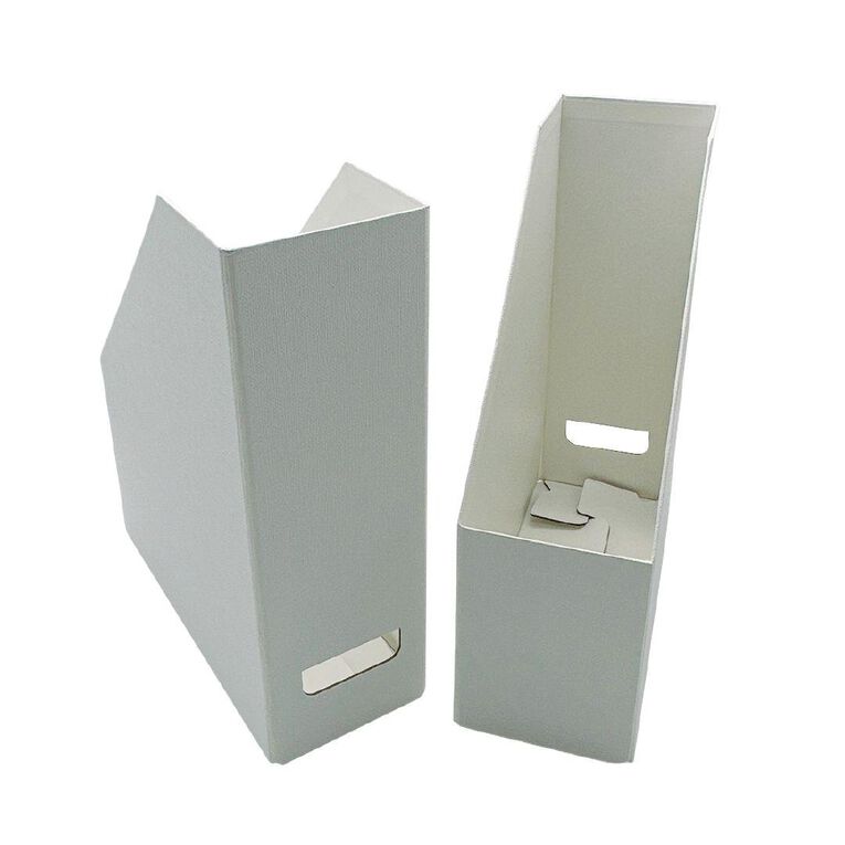 WS Flat Magazine File 2 Pack White