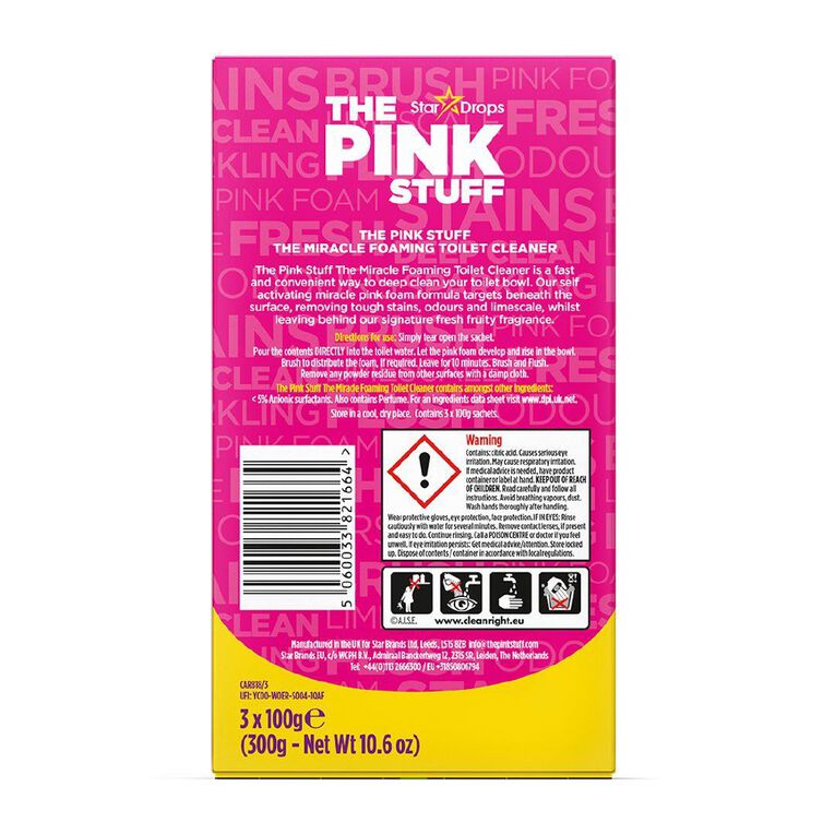 Stardops Pink Stuff The Miracle Foaming Toilet Cleaner 3 Pack