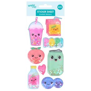 Uniti Craft Kids Confetti Sticker Sheet Soda Pop