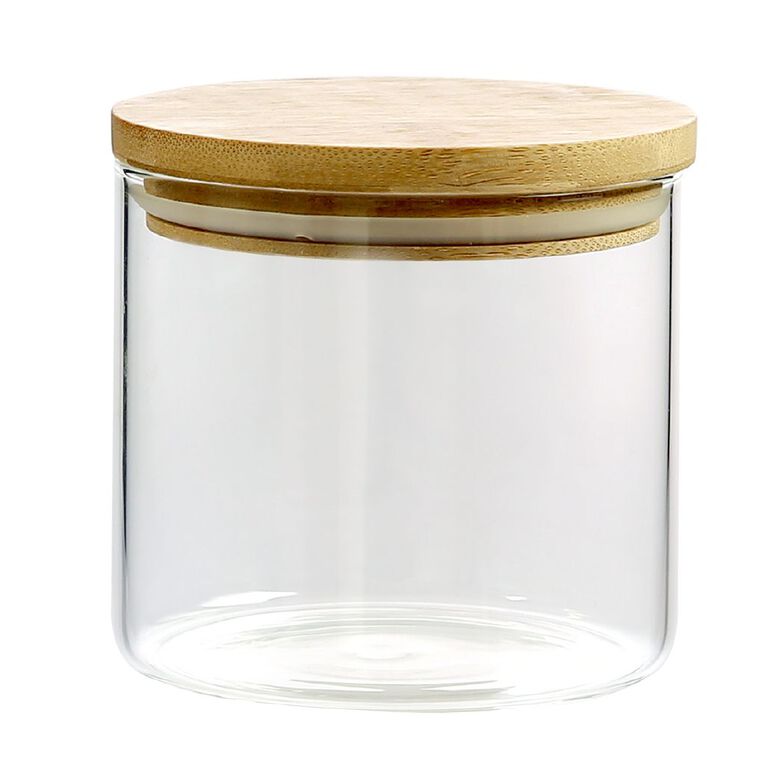 Living & Co Glass Canister with Bamboo Lid 500ml