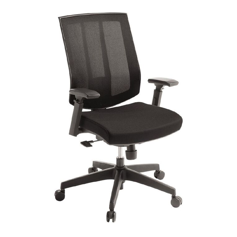 Eden Eden Rally Synchro Highback Mesh Chair with Arms Black