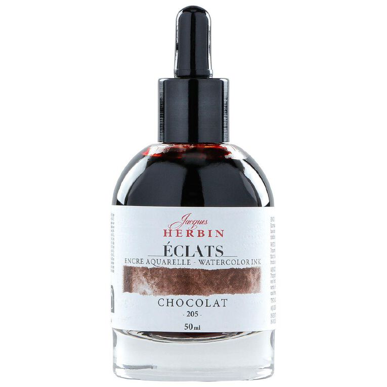 Jacques Herbin Eclats Watercolour Ink 205 Chocolate 50ml