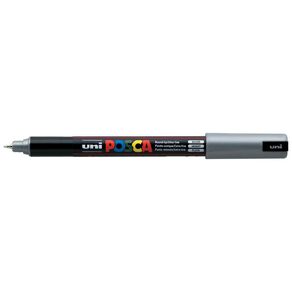 Uni Posca Marker 0.7mm Ultra-Fine Pin Tip Silver Grey