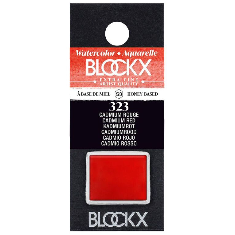 BLOCKX Watercolour Half Pan S3 323 Cadmium Red