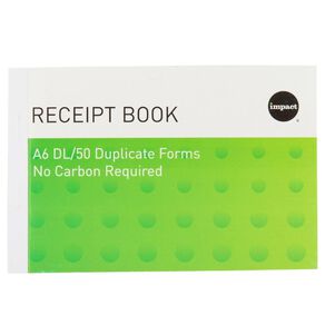 WS Receipt Book NCR 50 Leaf A6 Green Mid