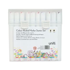 Uniti Dual Ended Marker Starter Set 60 Pieces