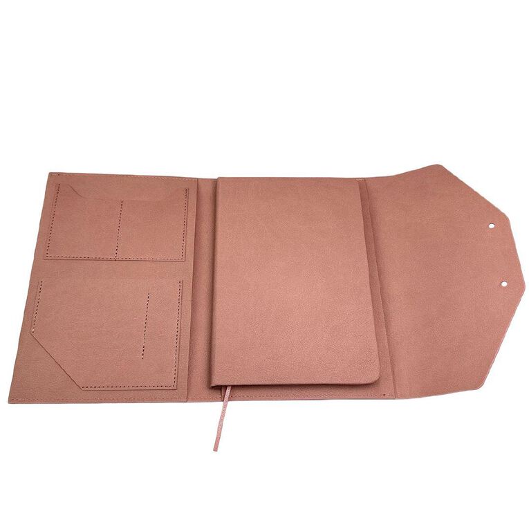 Uniti Stationery Pu A5 Journal Wallet Pink