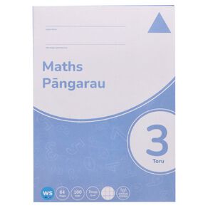 WS Maths 3 Toru 7mm Quad 32 Leaf with Margins Blue