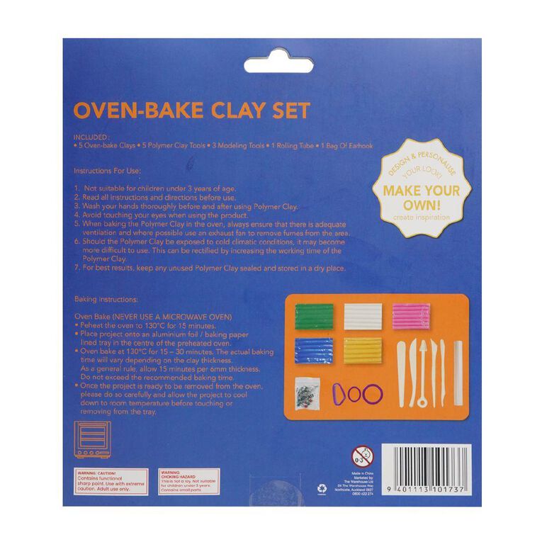 Uniti Craft Adults Oven Bake Clay DIY Kit
