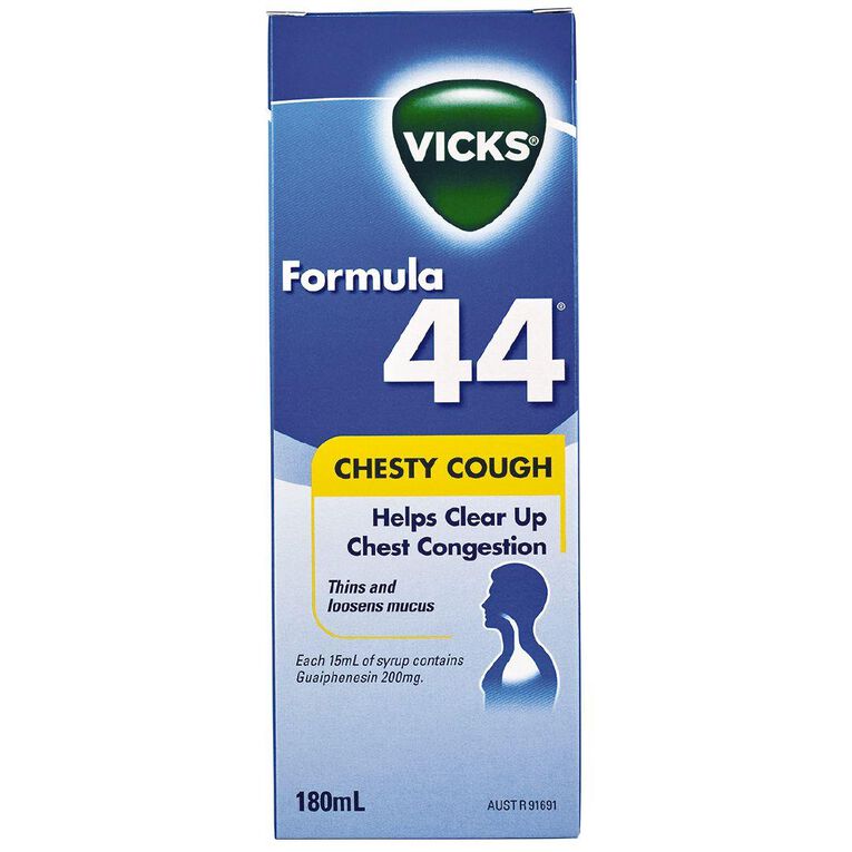 Vicks Formula 44 Chesty Cough Syrup 180ml
