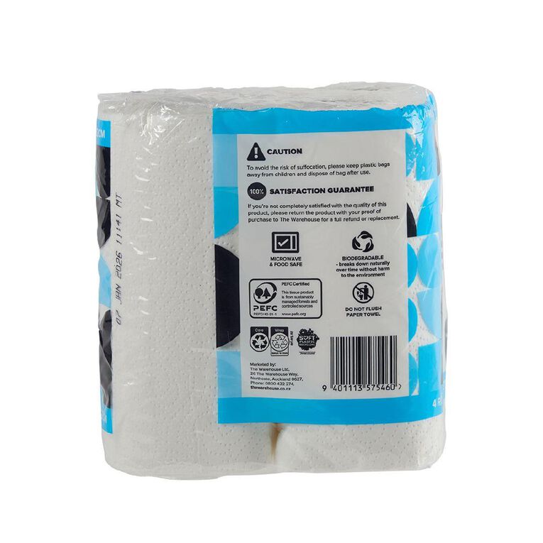 Paper Towel 60 Sheet White 4 Pack