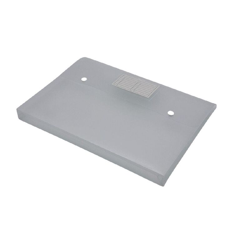 WS Gusset Dome Document Wallet Clear A4