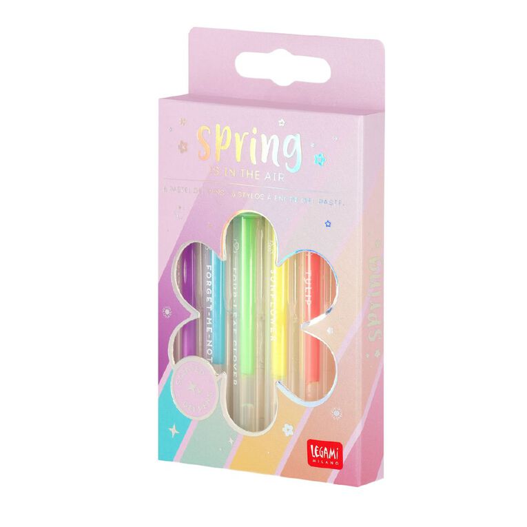 Legami Set of 6 Mini Pastel Gel Pens Spring Is In The Air