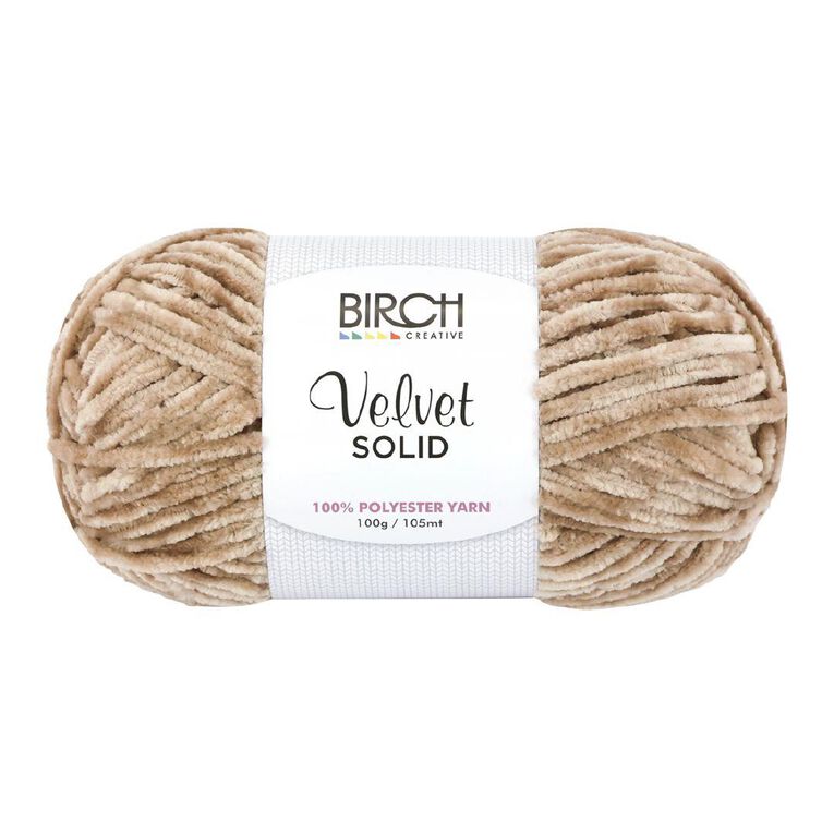 Birch Velvet Yarn 100% Polyester 100G Mushroom