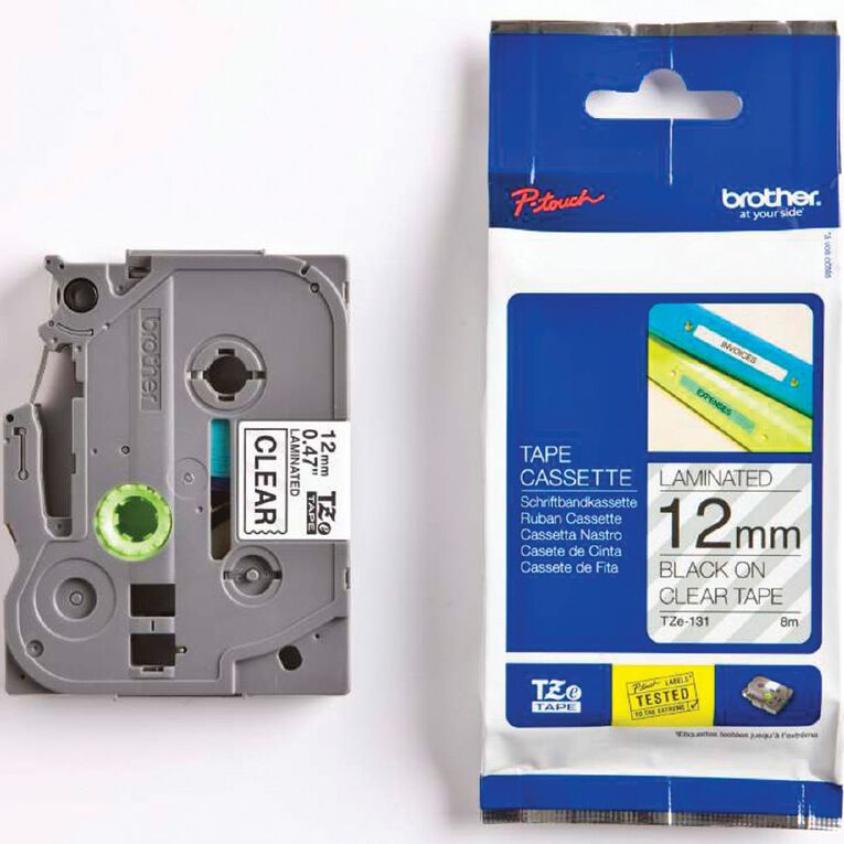 Brother Label Tape Tze-131 12mm Black On