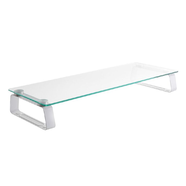 Bracom Universal Tabletop Monitor Riser Glass Top