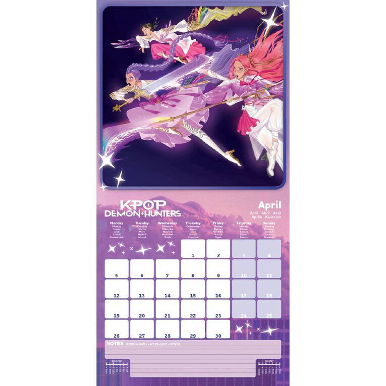 KPop Demon Hunters Calendar 2027