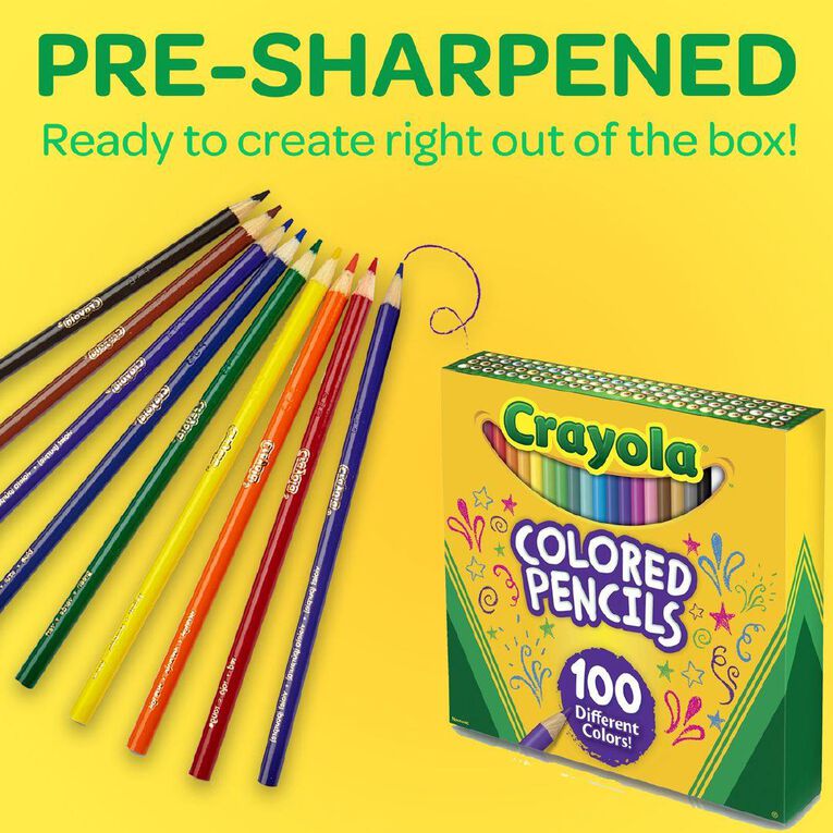 Crayola Color Pencils Full Size 100 Pack