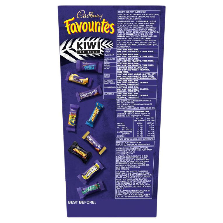 Cadbury Kiwi Favourites Abs 470g