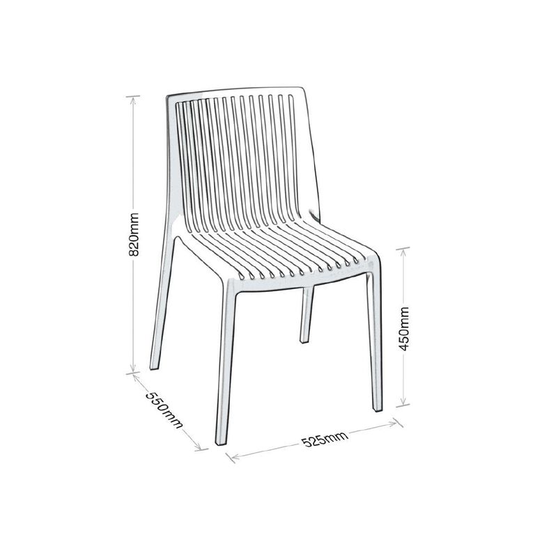 Eden Cool Indoor/Outdoor Stacker Chair Charcoal