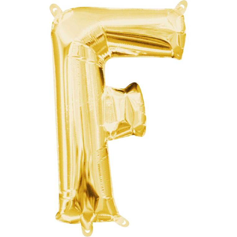 Anagram Small-Size Air Letter F Gold Balloon