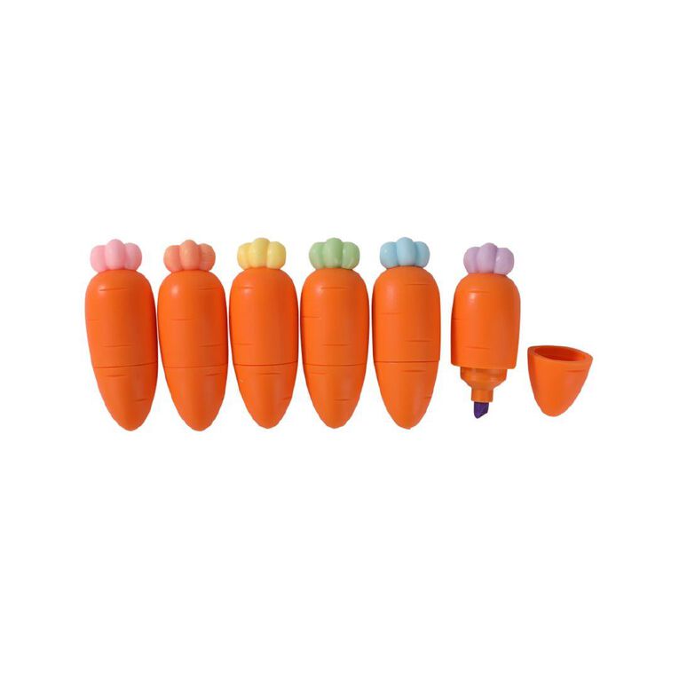 Uniti Kids Country Calling Carrot Highlighter 6 Pack