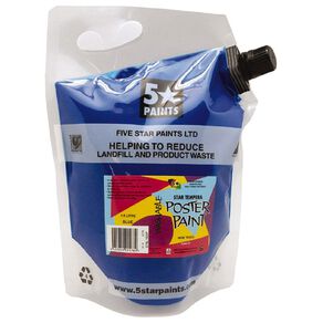 Fivestar Tempera Poster Paint Blue 1.5 litre Pouch