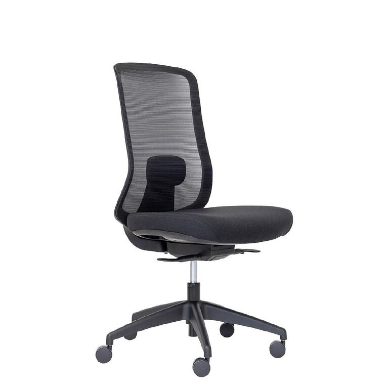 Buro Seating Elan Chair Lumbar Black Mesh Seat Slide